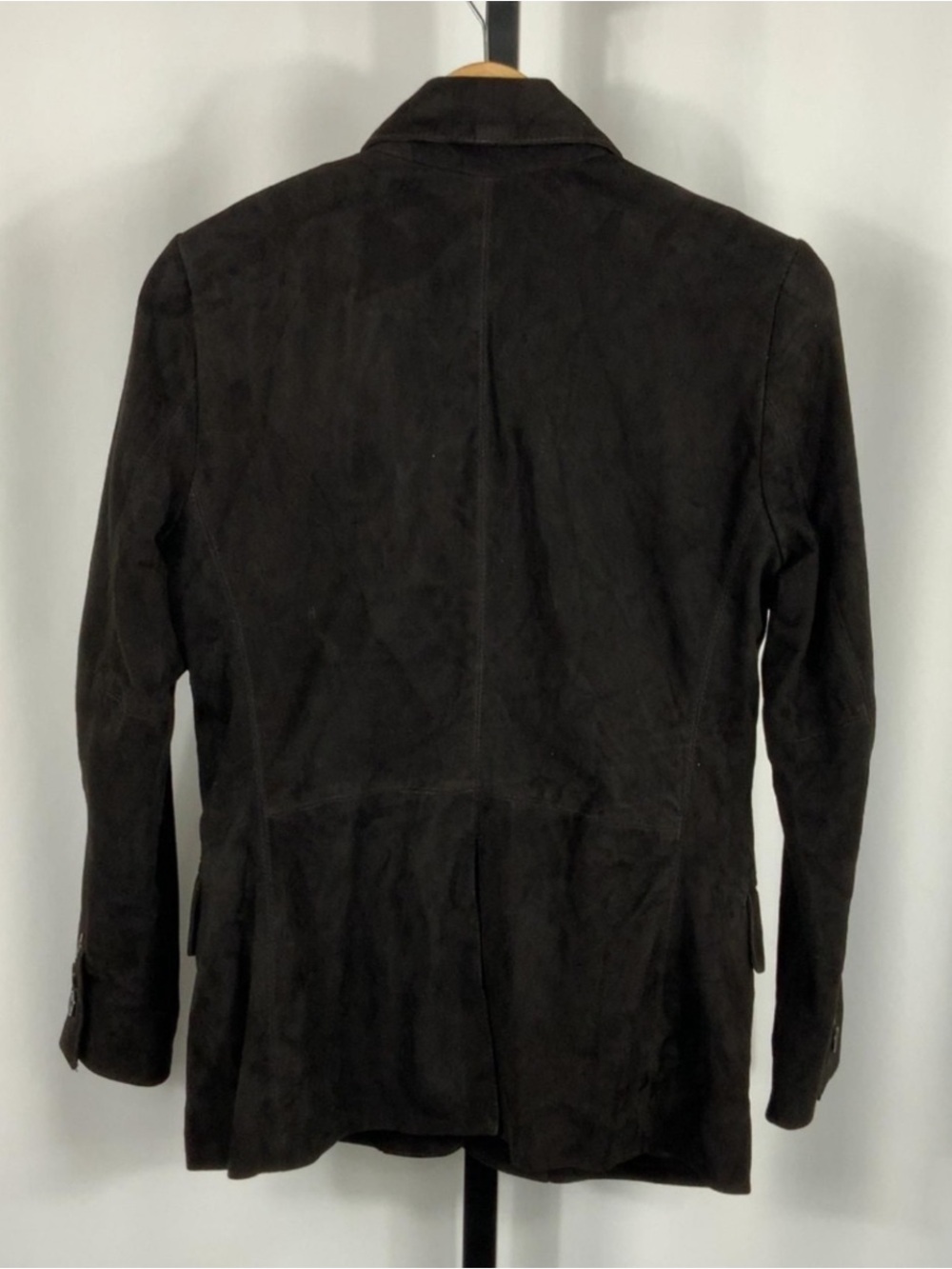 Quince Women 100% Suede Blazer Charcoal Black S‎ - Picture 9 of 9